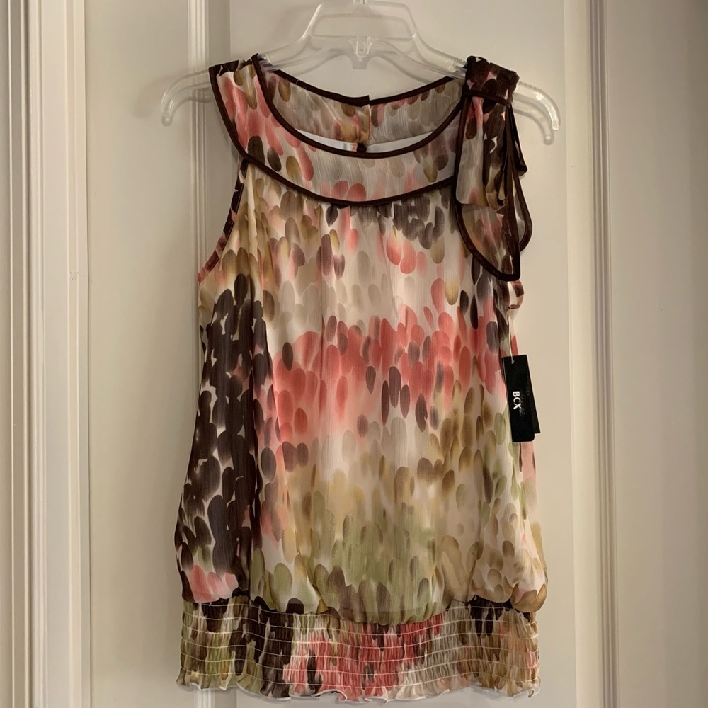 BCX Multi-Colored Sleeveless Top